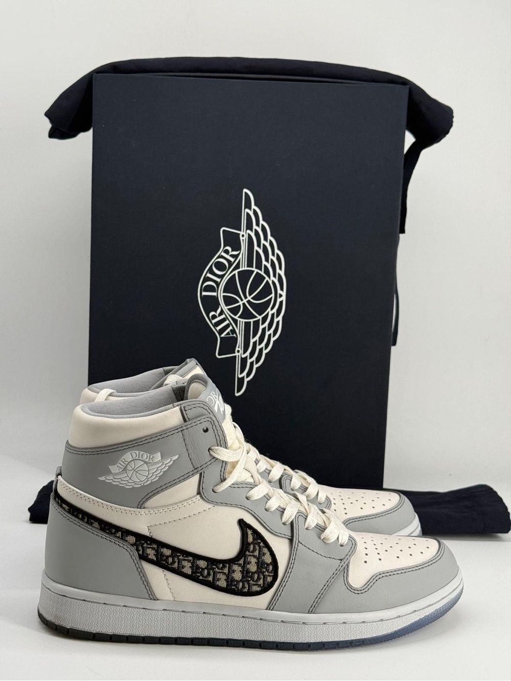 Dior x Air Jordan 1 High Leather Sneakers Size 42.5
